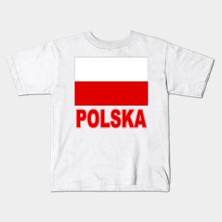 The Pride of Poland - Polska - Polish Flag and Language Kids T-Shirt